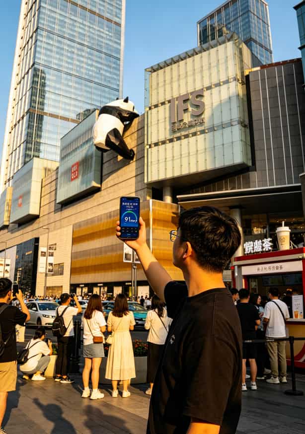 2024公认最好的流量卡是哪张?我踩了三次坑才找到答案 成都春熙路联通5G测速结果,显示下载91Mbps