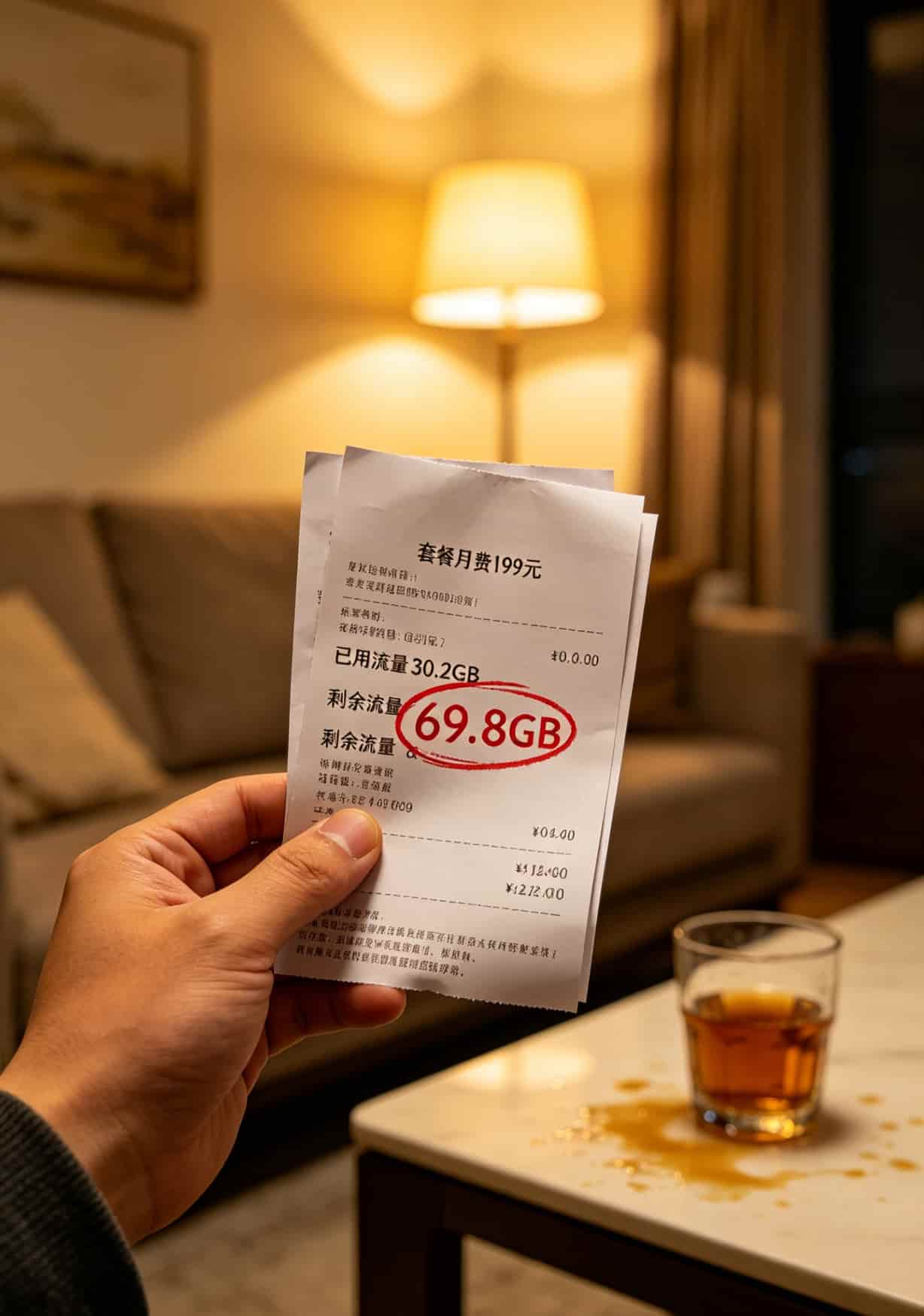 20260508_024626_5g流量卡哪个好_final 手机话费账单截图显示每月199元套餐只用了30G流量