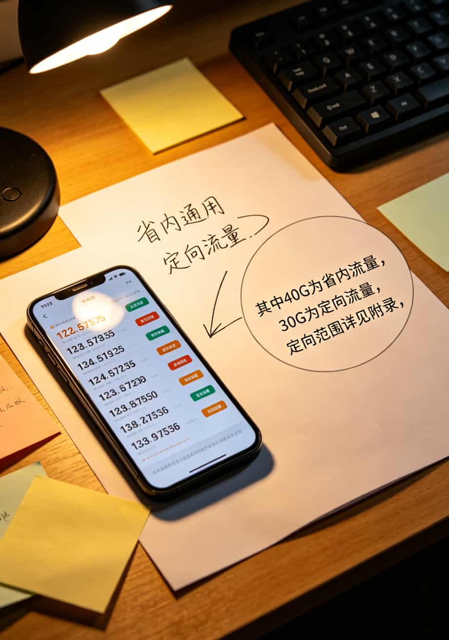 为了挑张流量卡,我花了三个月换了七张,最后发现这行水太深了(人大学姐血泪史+实测推荐) 流量卡详情页小字放大效果对比图