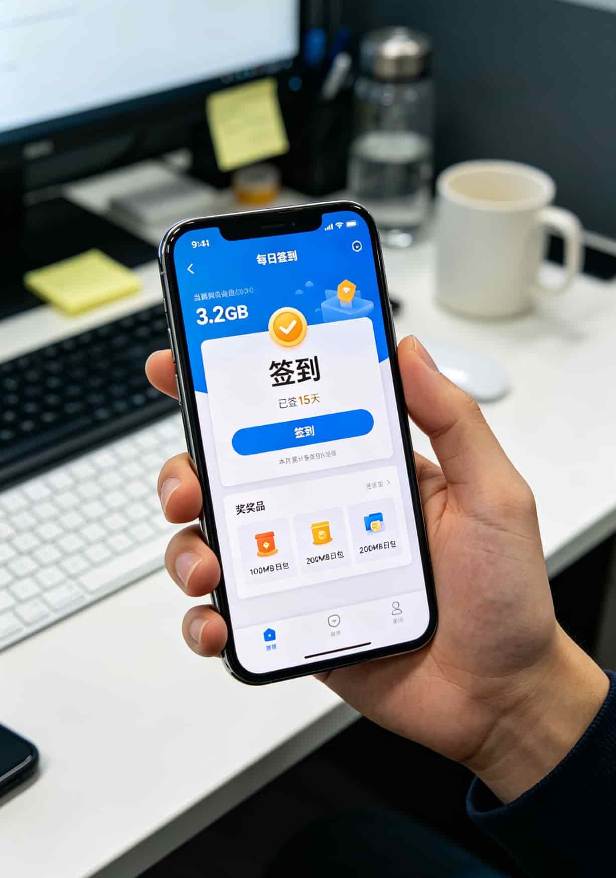 移动0元办理流量卡?我试了三年,真话全在这了 移动APP签到领流量的界面截图