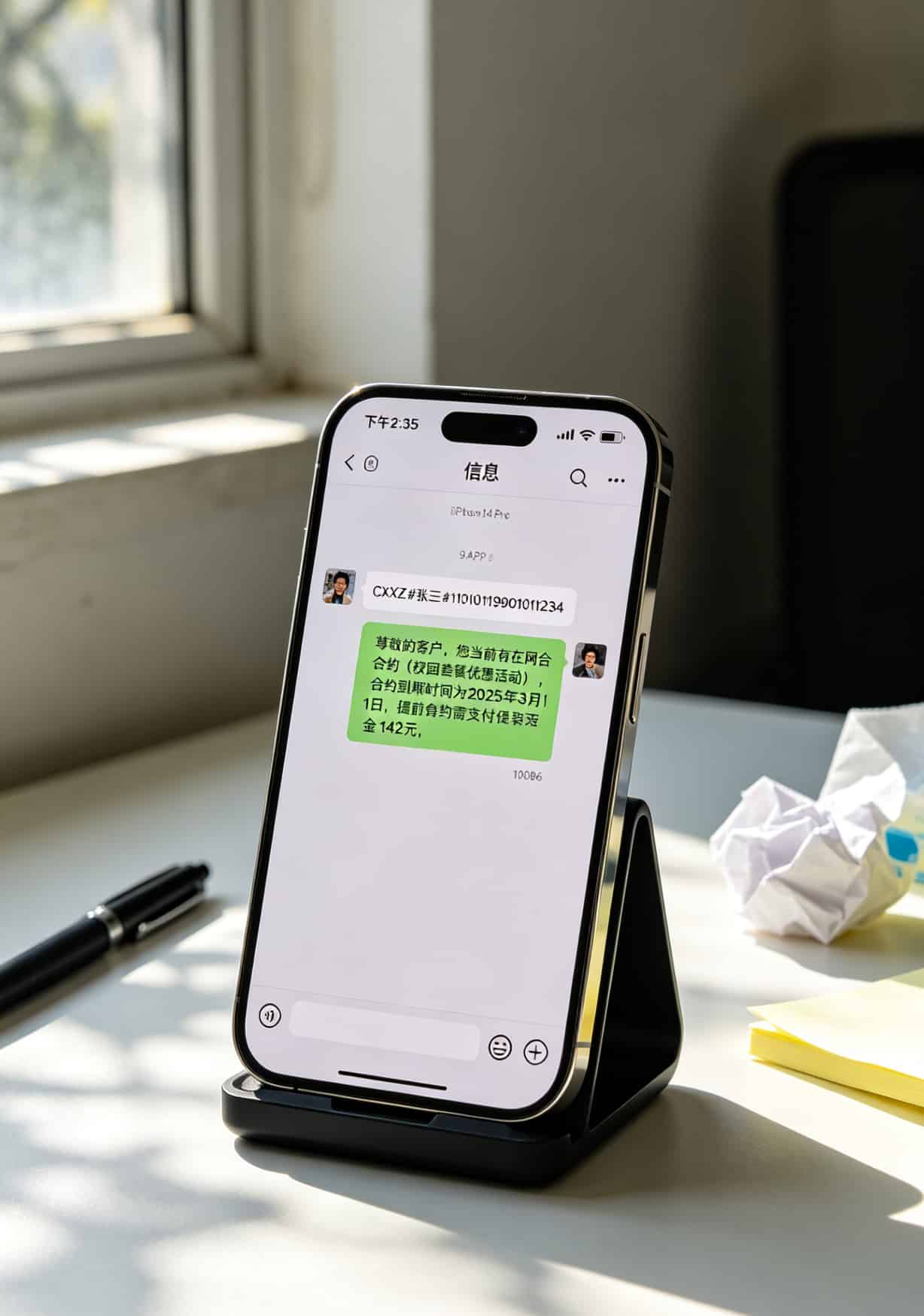 手机短信截图，显示CXXZ查询指令发送到10086后的返回结果示例