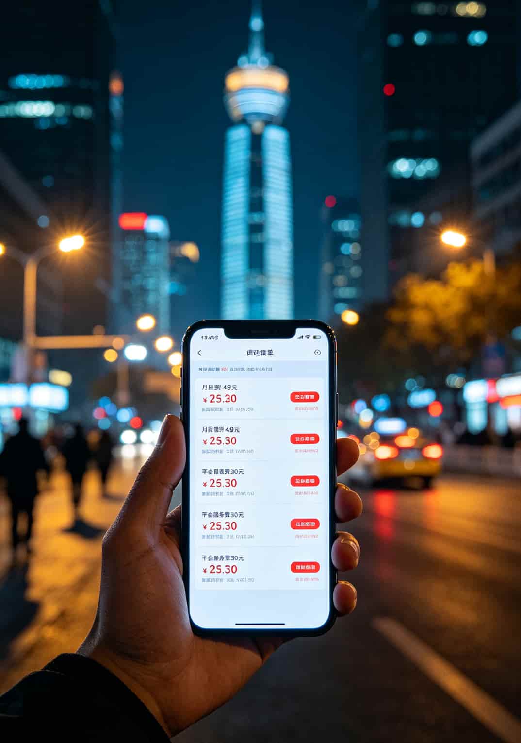 GlocalMe手机App界面，显示按天计费选项