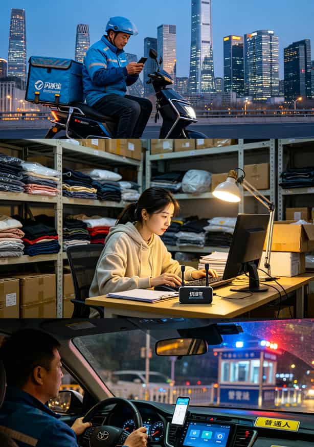 9块月租流量卡是真的吗?我烧了4台随身WiFi告诉你答案 三个踩坑案例的人物身份图标示意