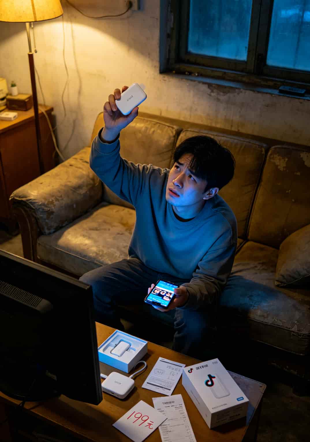 sim流量卡怎么办理?别再交199块学费了,我替你踩过8个坑 优丰随身WiFi设备背面的标签特写,红色圈出16位编码