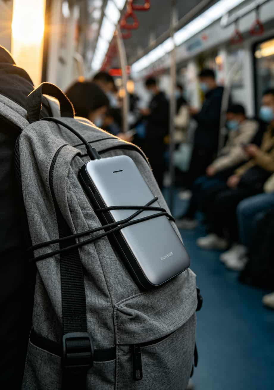 实测5台随身WiFi后我悟了:19元流量卡不限量套餐,便宜的那部分钱都花在哪里了? 伯诺卡随身WiFi绑在背包肩带上的实测场景