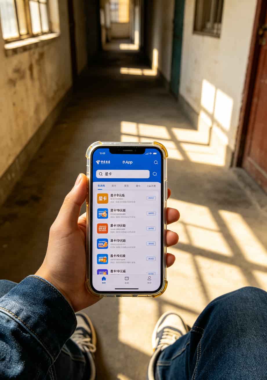 电信App搜索星卡套餐的界面截图
