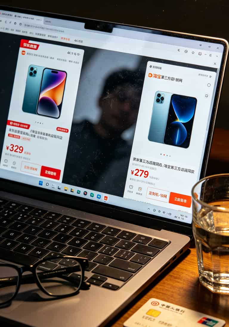 随身WiFi配霸王卡流量,我亏了三千块才整明白的8个真相 京东自营和淘宝第三方店铺的价格对比截图