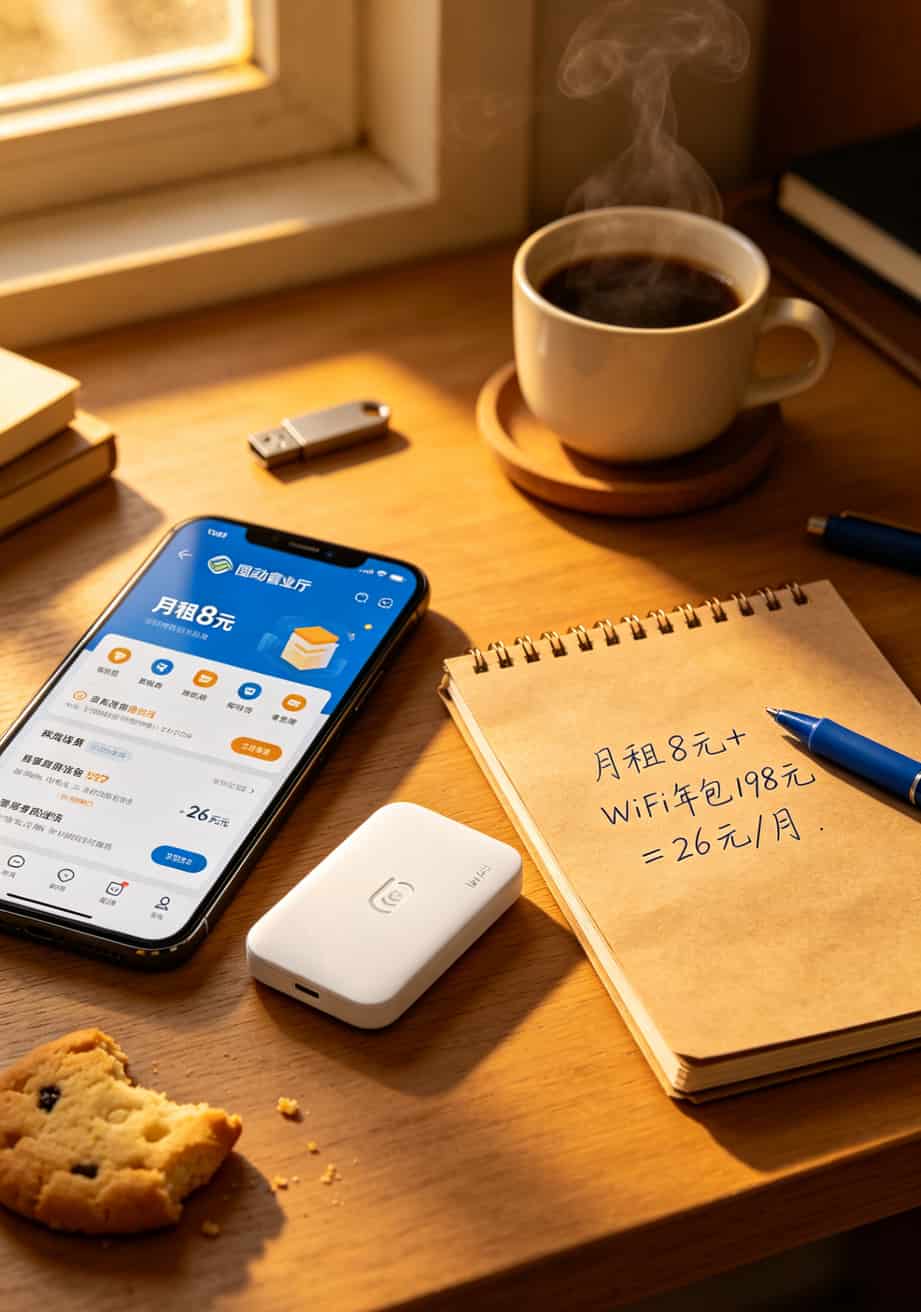 不经常打电话用流量买什么卡?三年踩坑经验,月租从88砍到8块 保号套餐和随身WiFi组合搭配示意图