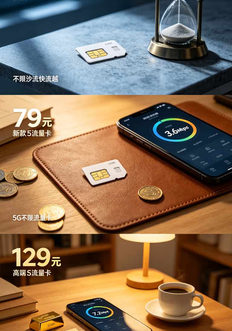 跑8年手机卡业务,我敢说:2025年不限流流量卡一个月多少钱最划算?59、79、129三档实测 不同价位不限流量卡对比图,显示59元79元129元三档限速阈值和月租