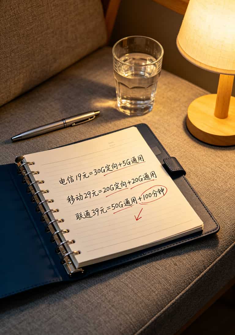 19电信流量卡办理前看这篇!我表弟月租19硬是被扣了87块(附避坑指南) 三大运营商校园卡套餐对比表,突出通用流量定向流量价格差异