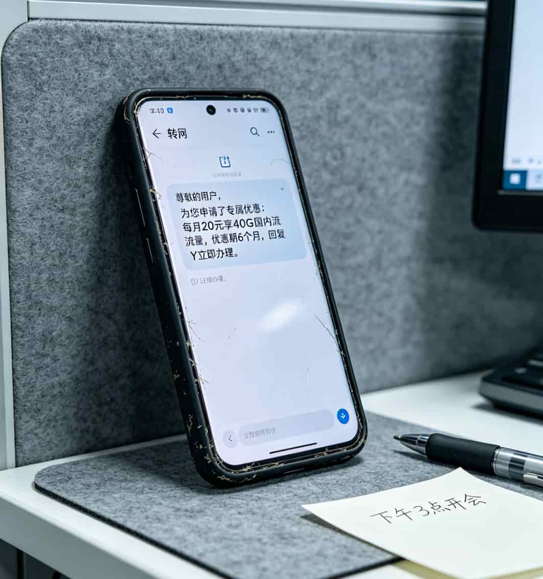 流量卡千万别瞎买!我用中兴华为随身WiFi踩了8个坑,省钱方案在这 运营商挽留优惠套餐短信截图