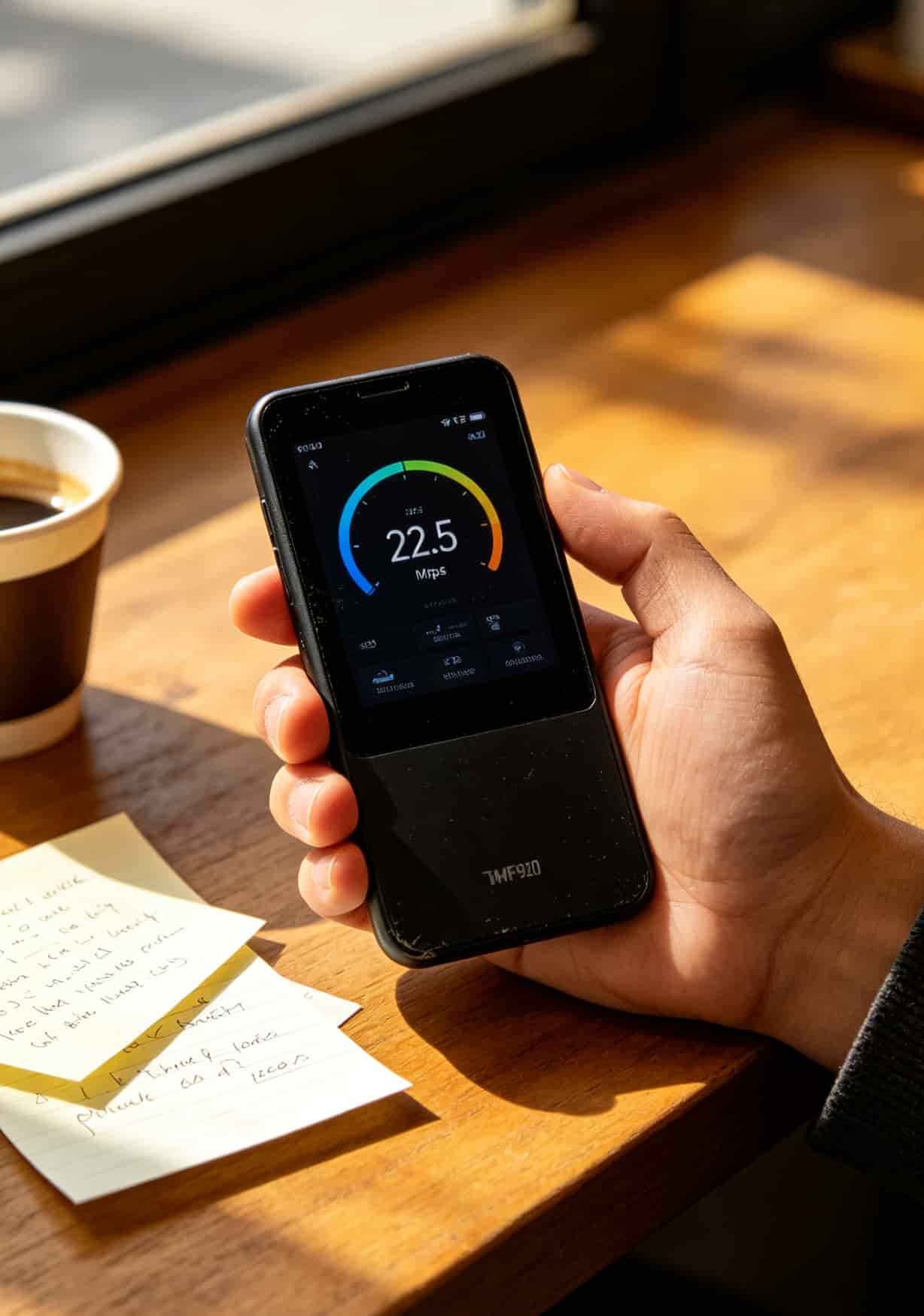 一张便宜移动流量卡把我折腾了三个月,中兴随身WiFi用户别学我(实测推荐) 中兴MF920随身WiFi正在测速的手机截图