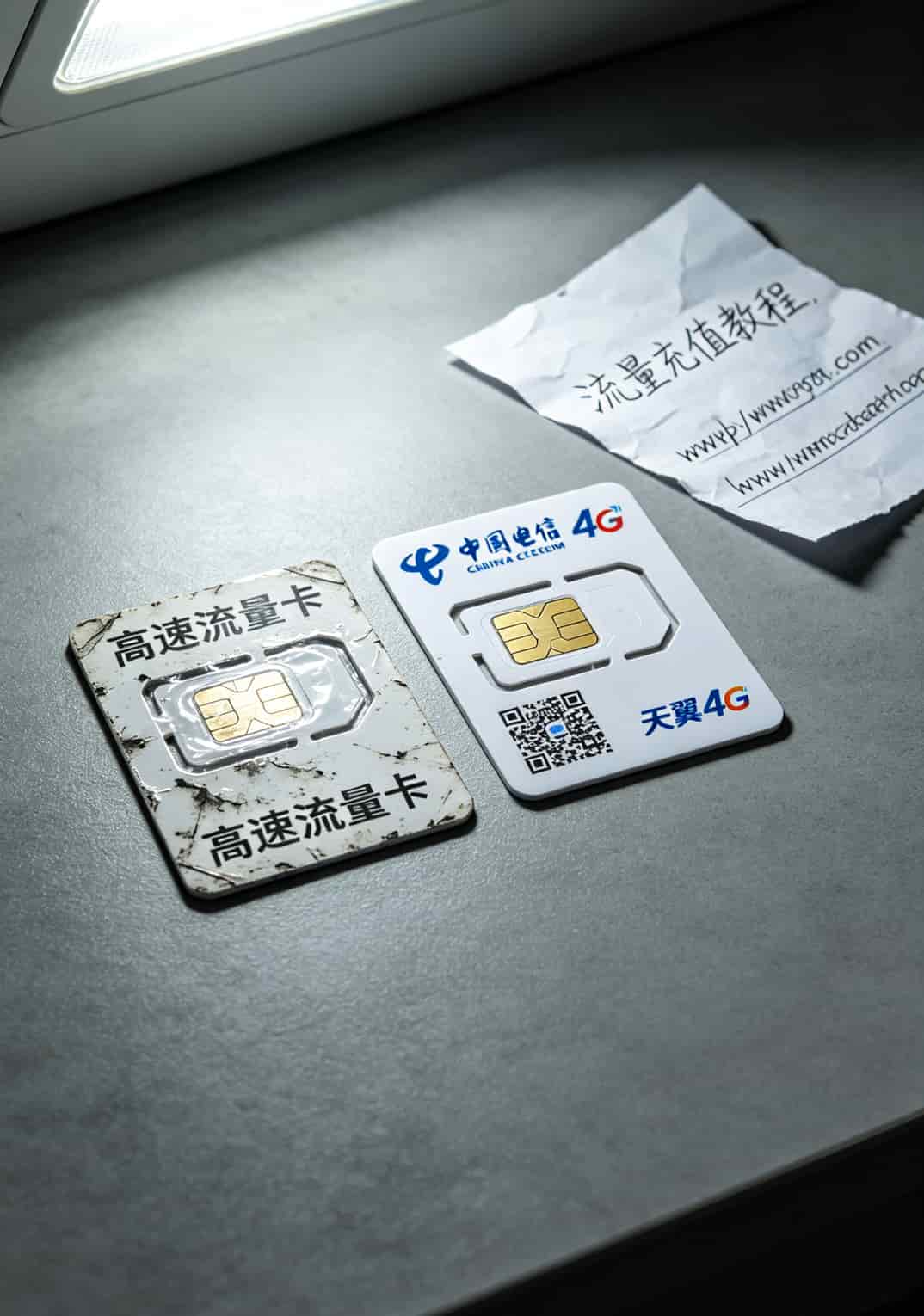 20260508_031106_便宜电信流量卡_final 一张物联卡和正规电信卡的对比,物联卡包装粗糙