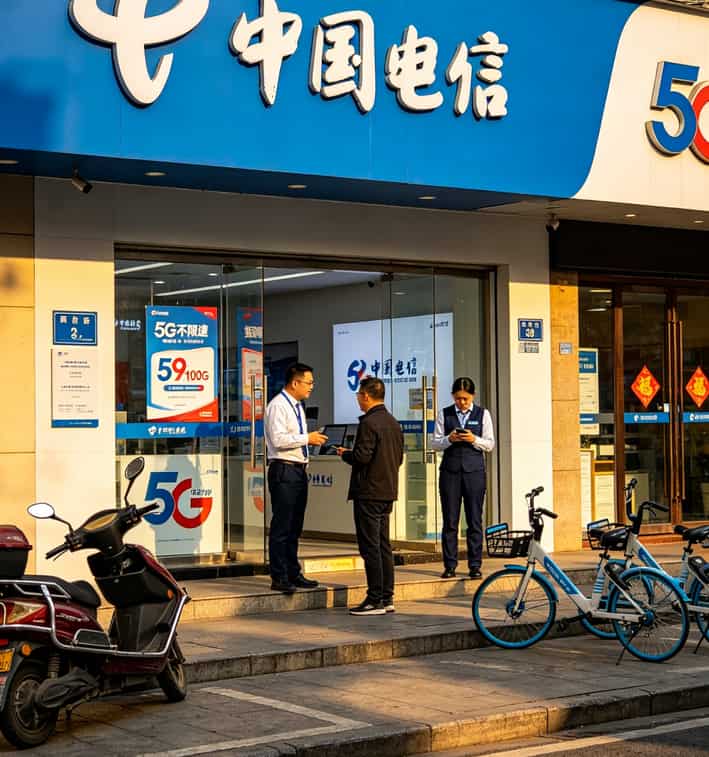 中国电信营业厅门头，南昌八一广场店