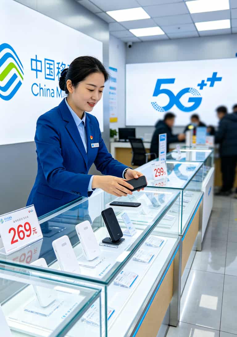 跑业务10年换了11台随身WiFi,纯流量流量卡移动的水到底多深? 郑州街头一位中年男子手持随身WiFi设备,背景是写字楼和工地