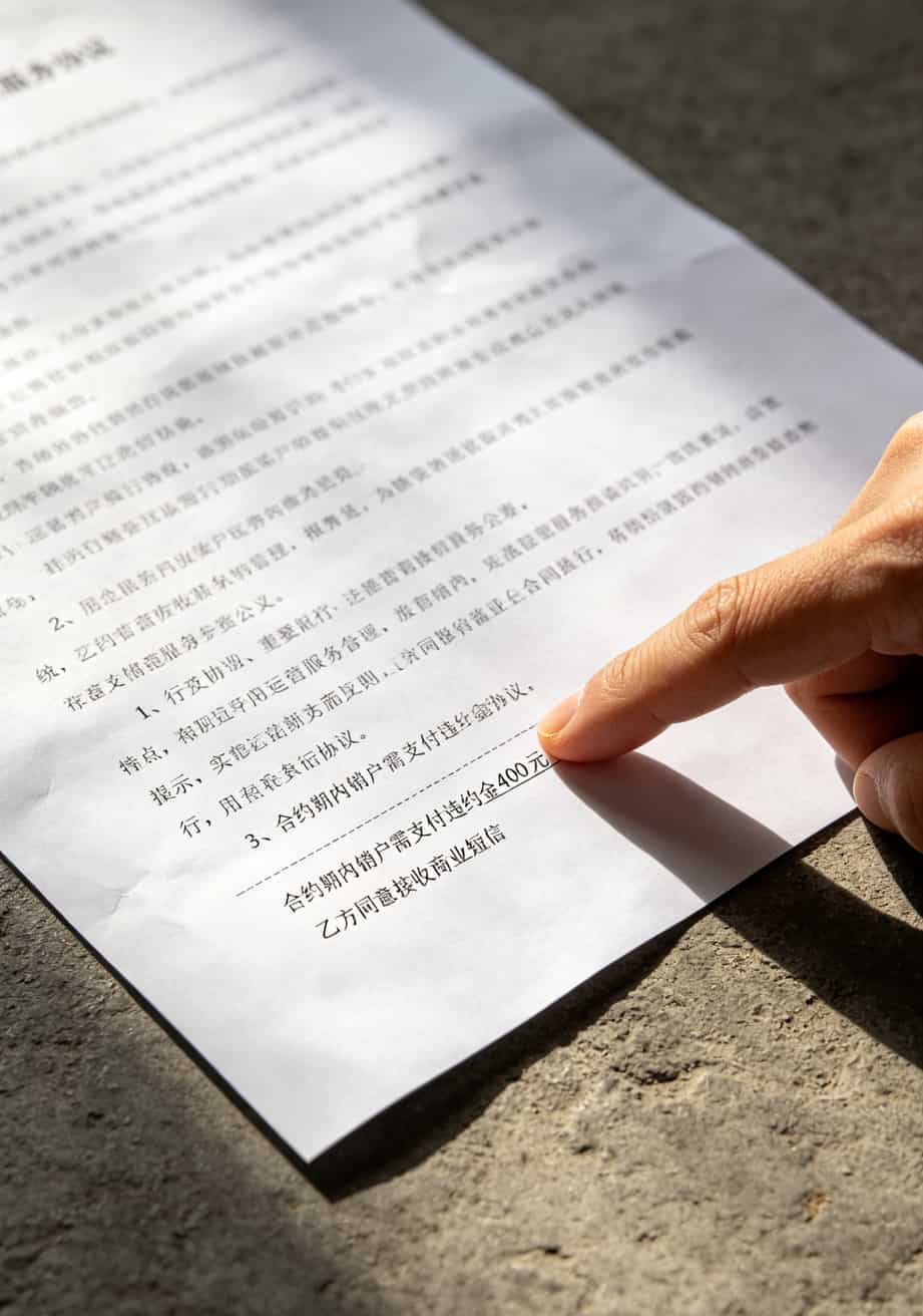 大学四年,别在手机卡上多交2000块冤枉钱!冰淇淋流量卡办理前先看这篇 运营商代理点合同中的小字条款特写
