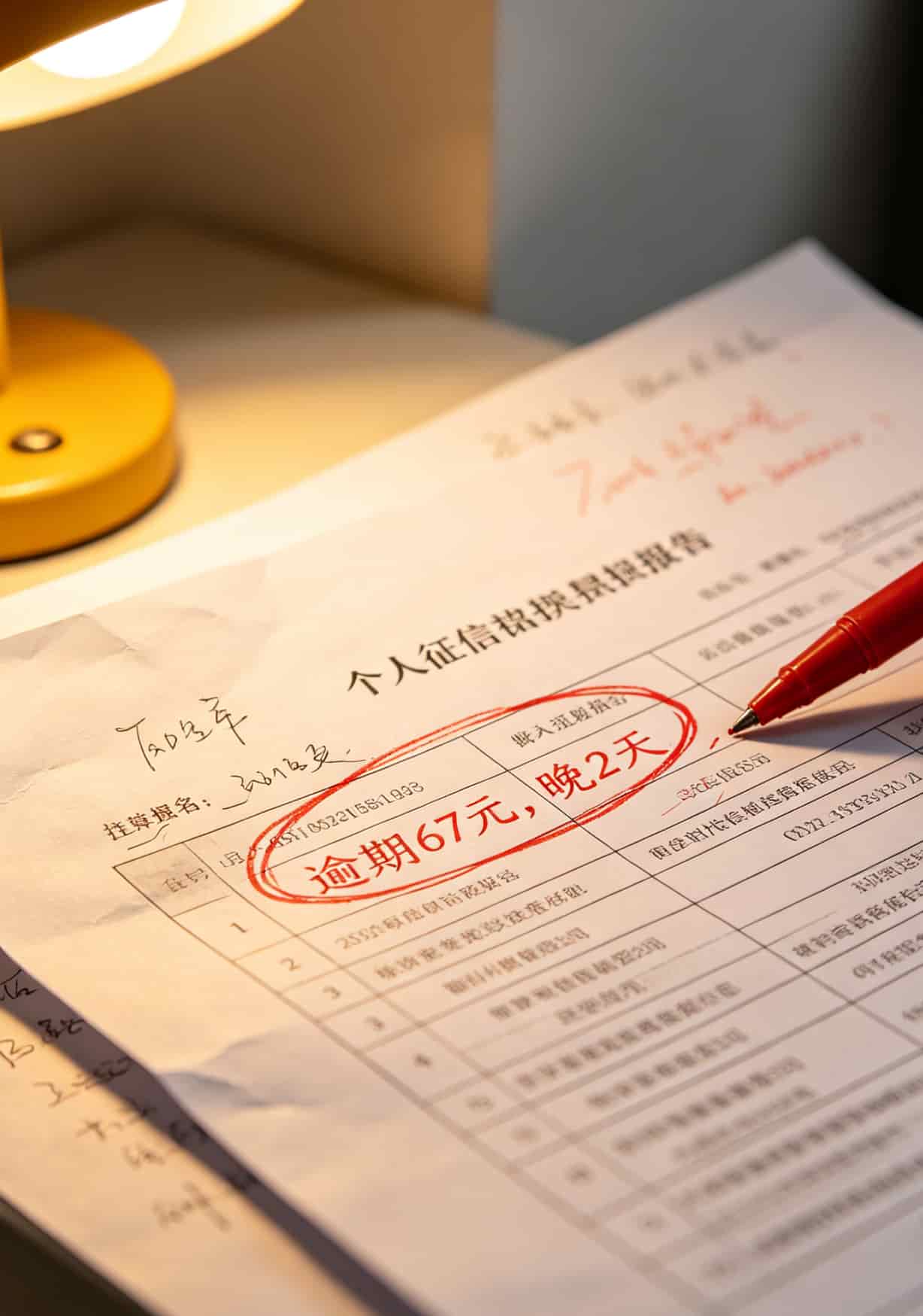 2023年联通流量卡哪个最划算?别再被坑了,直接看这张表 银行征信报告截图,标注逾期记录的位置