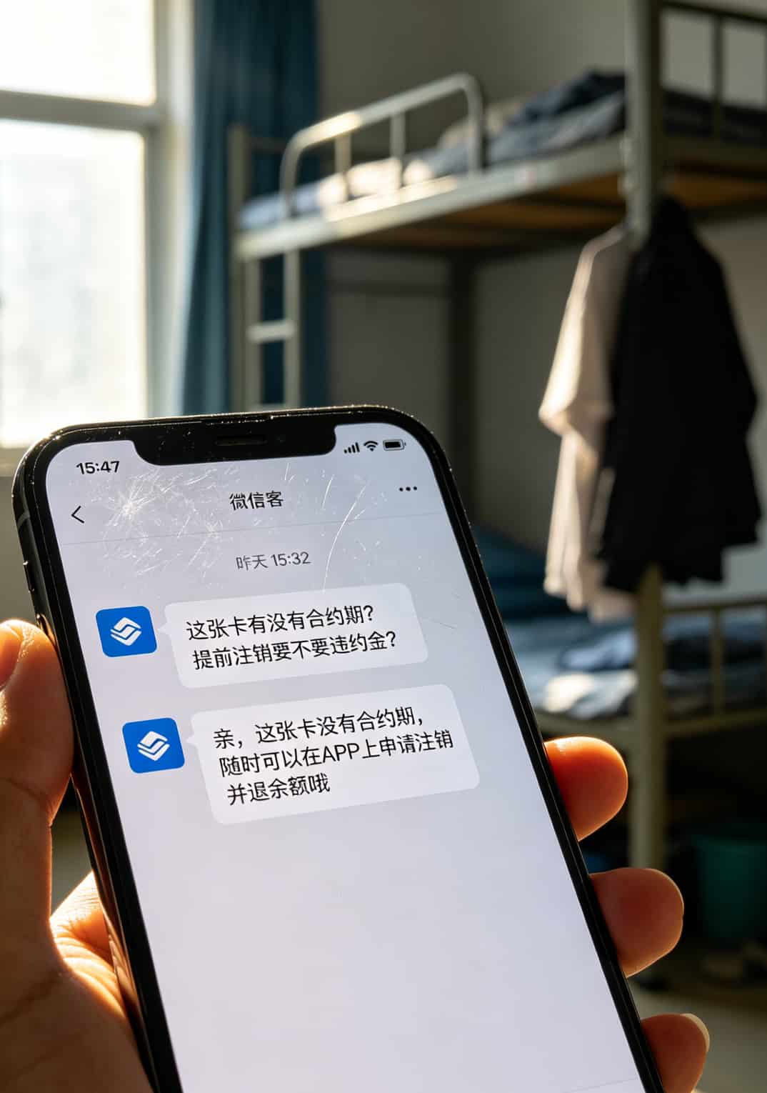 人大老学姐掏心窝:一张便宜好用的大流量卡,真不用多花冤枉钱 手机聊天记录截图显示客服承诺无合约期