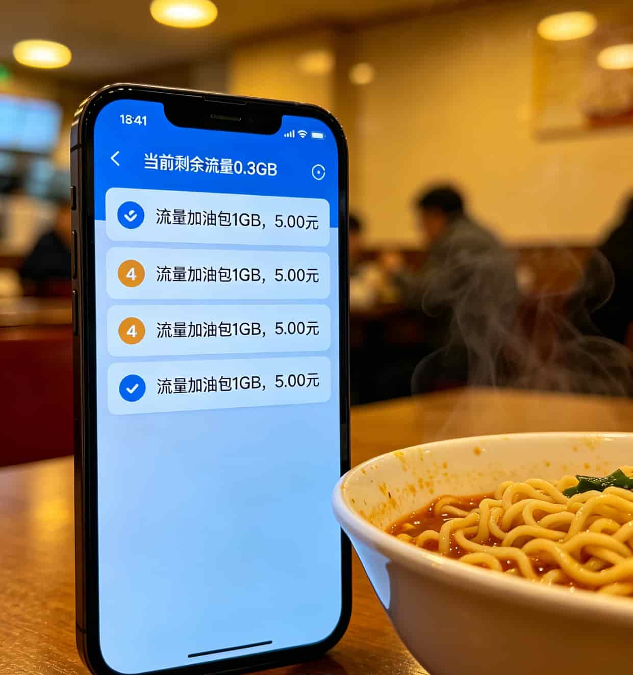 2026实测|想办张真不限速流量卡?这3个坑我替你踩过了 流量加油包购买记录截图,5元1G