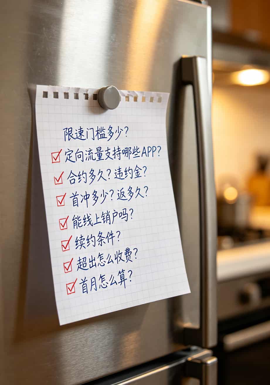 便宜的流量卡套餐,我换了12张才敢说:29元80G最稳,别信9元100G 手机流量详单截图,红圈标出“通用流量”和“定向流量”消耗对比