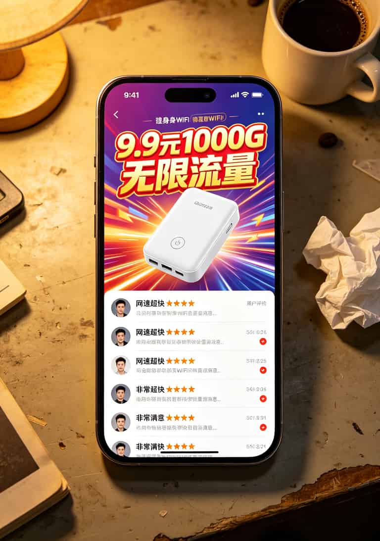 办流量卡要收费吗?随身WiFi水太深,我卖了半年卡才敢说实话 某电商平台低价流量卡宣传截图