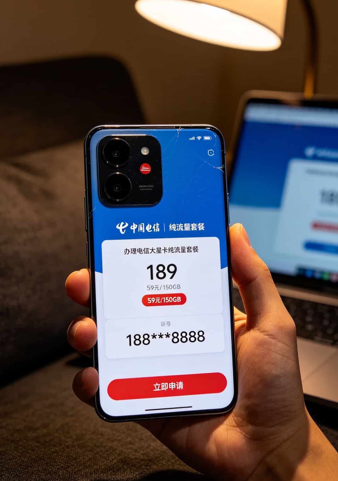 电信大星卡纯流量套餐用了一年,我把随身WiFi扔了,省下大几百 电信官方App办卡界面截图