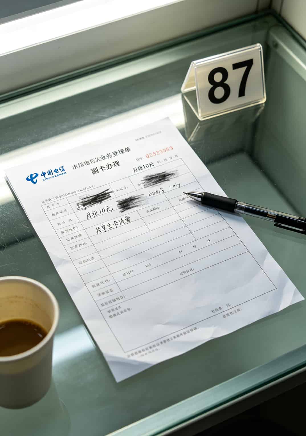 流量很卡的原因是什么?我跟中兴随身WiFi死磕两年,终于搞明白了(附10个避坑实操) 电信营业厅办理副卡的业务单据实拍