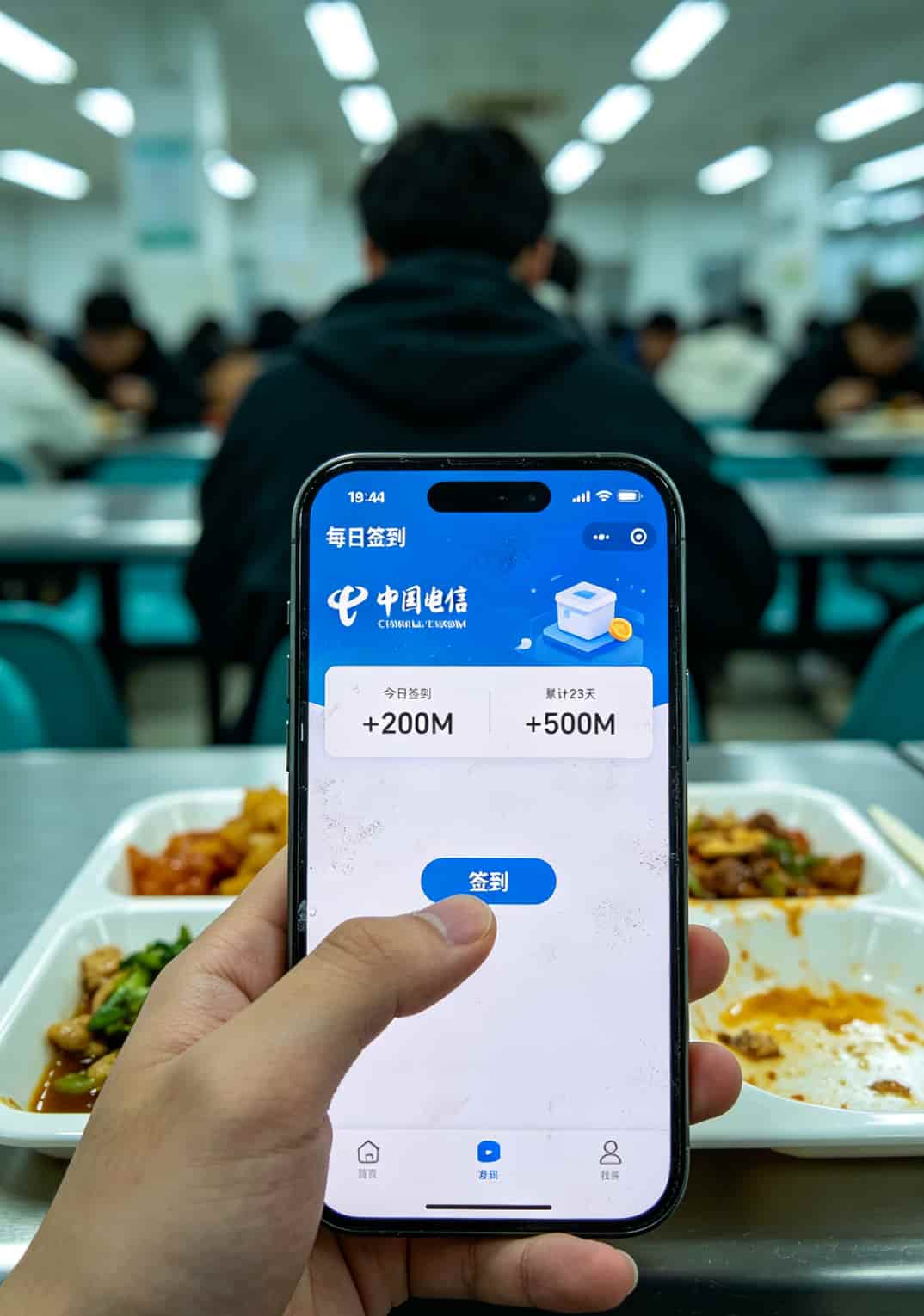 办什么流量卡划算又便宜?29元100G,别再去营业厅当冤种了 中国电信APP签到领流量界面截图