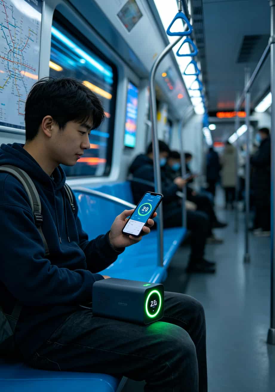 搬家五次才搞明白:定向流量卡中国联通配随身WiFi,一年省下一千块 北京地铁10号线车厢里随身WiFi放腿上测速