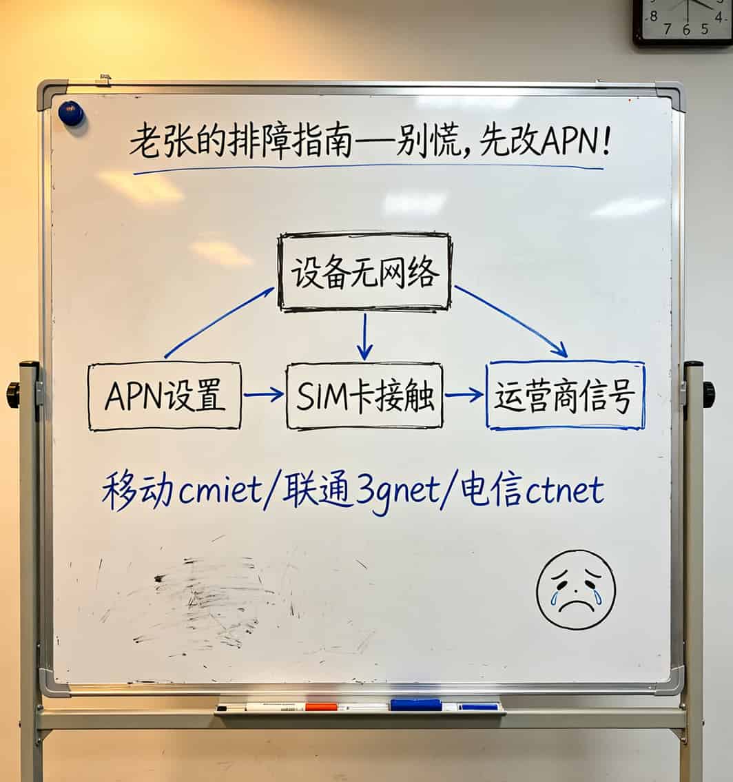 流量卡千万别瞎买!我用中兴华为随身WiFi踩了8个坑,省钱方案在这 随身WiFi无网络故障排查流程图