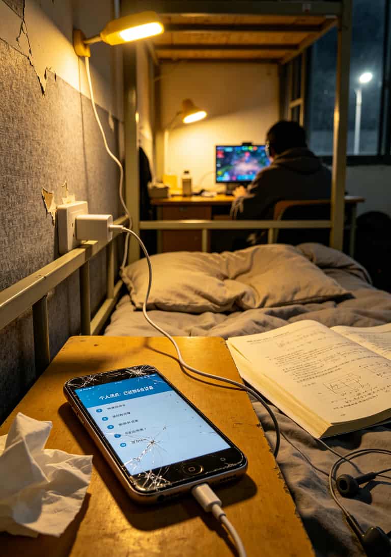 拆开一台49块的随身WiFi,里头全是破烂 大学生在宿舍用手机开热点上网的场景