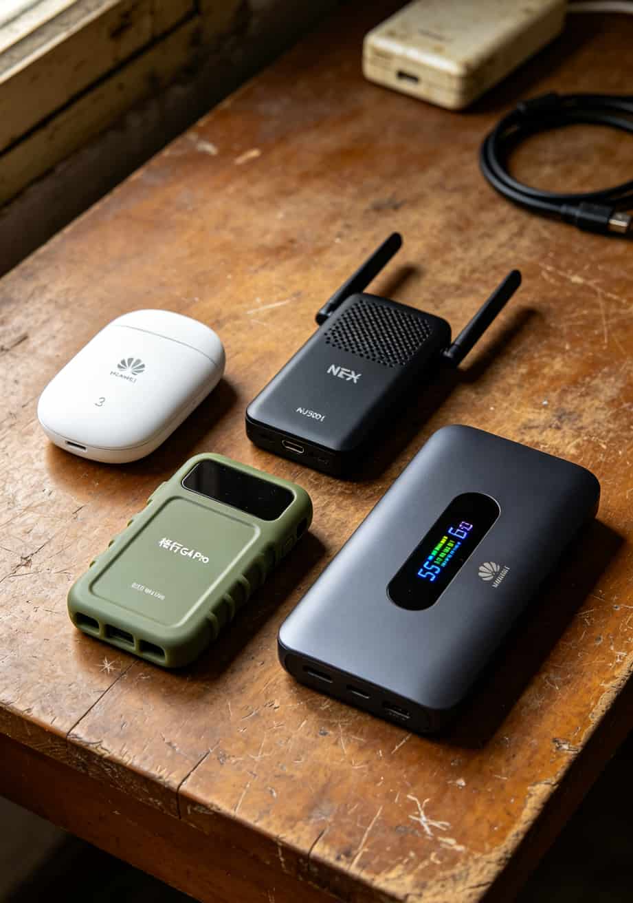 跑了3年户外换了7张卡,博信雅科技的流量卡到底值不值得买?答案在这 四种随身WiFi设备对比图