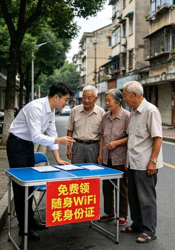 65岁以上流量卡怎么选?我爸折腾半年,最后发现这招最省心 地摊上“免费领随身WiFi”的招牌,旁边围着一群老年人