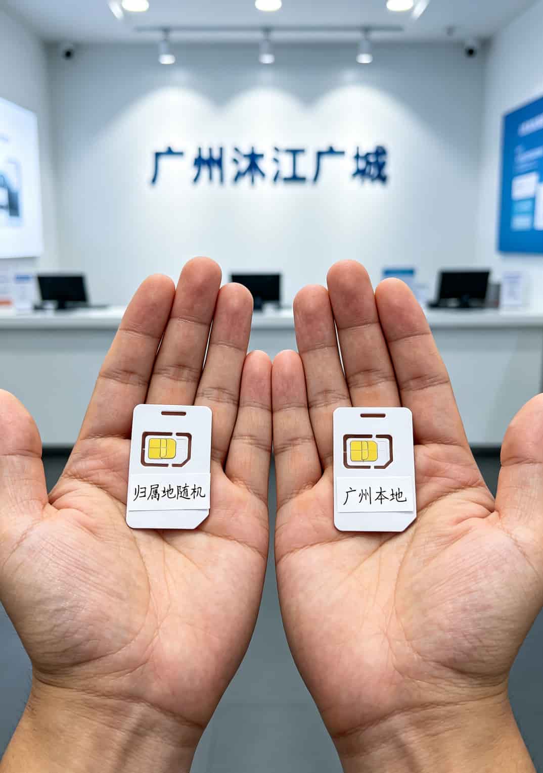 办了十几张卡亏了上千块,我才敢说:2026年流量卡比较划算的套餐长这样 两张手机卡对比,一张写着“归属地随机”,一张写着“广州本地”