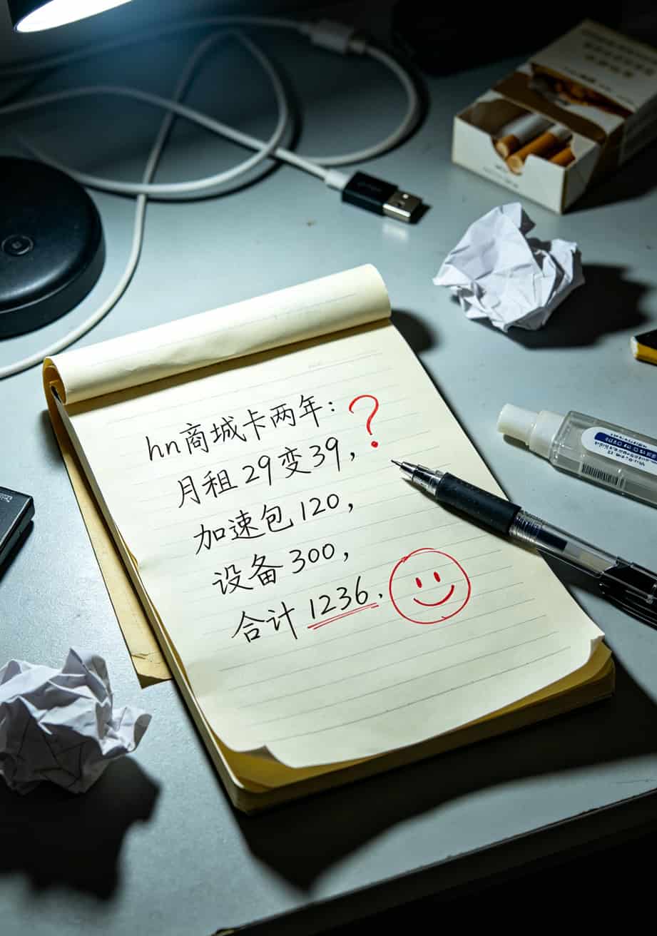 一张手写的计算表格，上面写着两年的各项费用明细