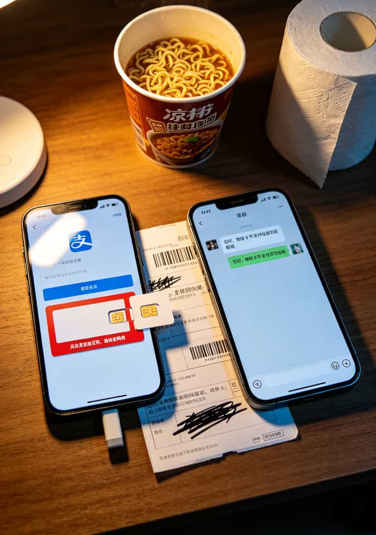 拆开一台49块的随身WiFi,里头全是破烂 物联卡无法接收短信的提示截图