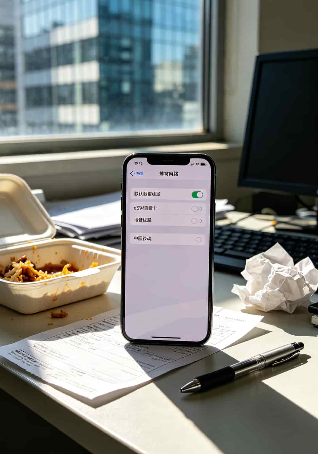 被坑了三次才总结出这张esim大流量卡避坑地图(附实测数据) iPhone蜂窝网络设置默认数据线路为eSIM语音线路为原号码