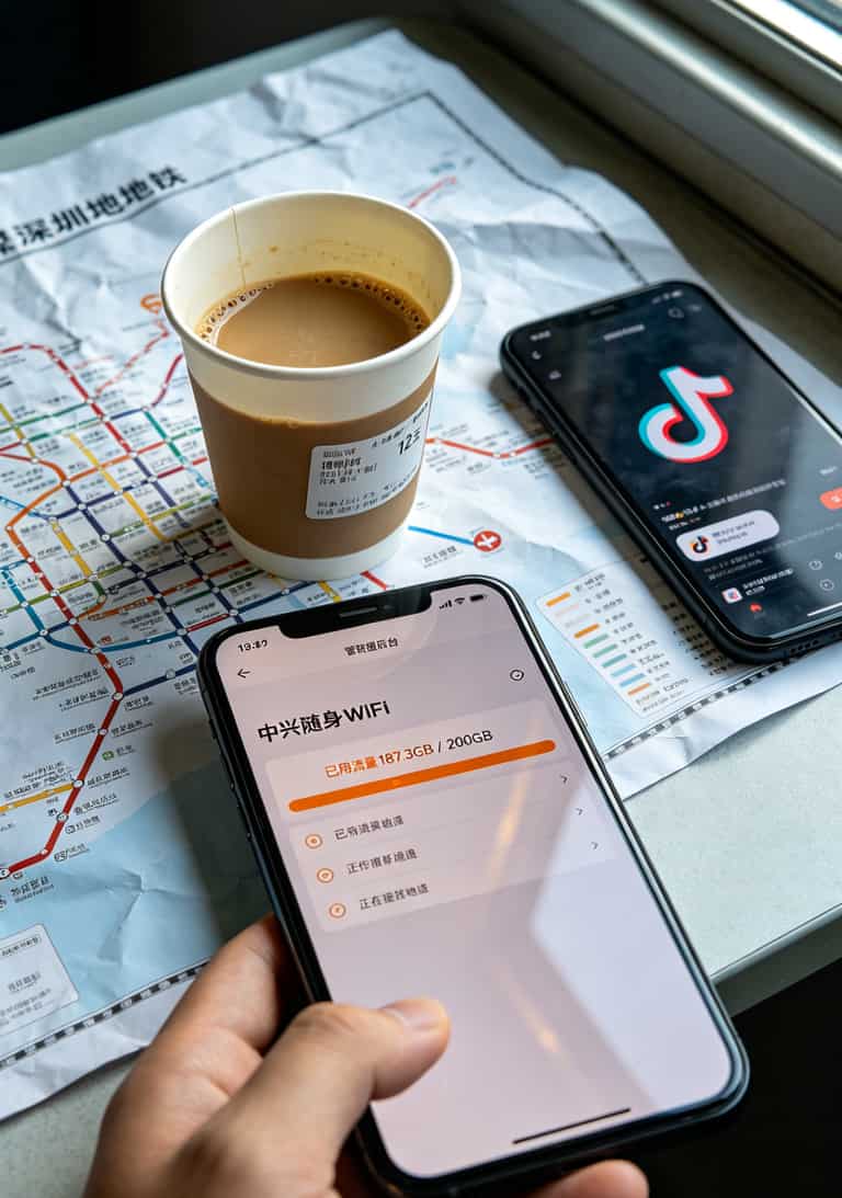 监控摄像头连接随身WiFi网络拓扑图