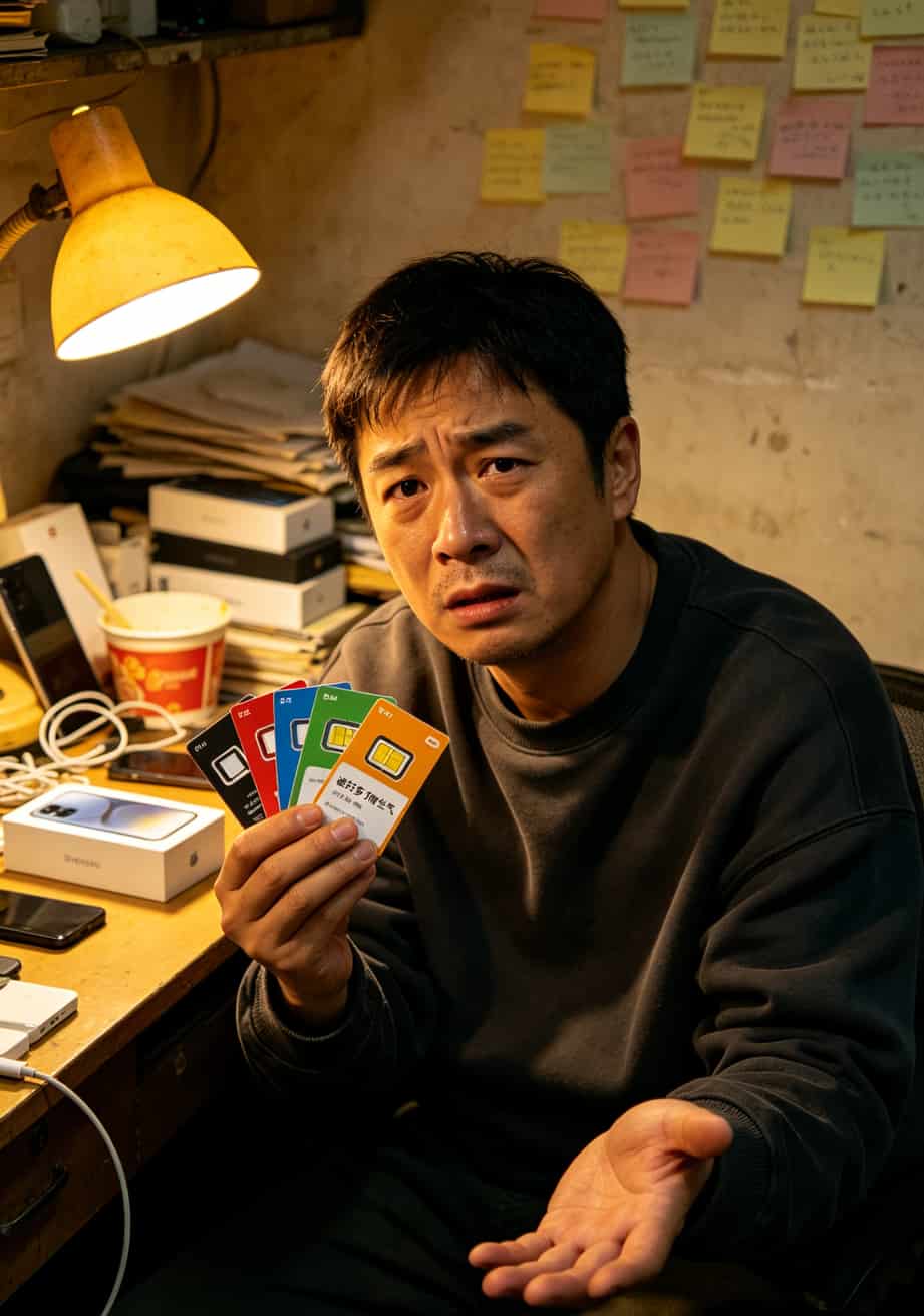 手机卡办了七八张才明白:这样办理5g流量卡,一年少花几百块冤枉钱 一张写满数字的计算草稿纸,旁边放着一支圆珠笔
