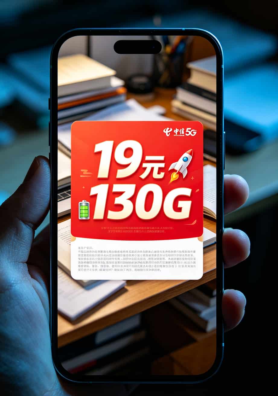 用了三年随身WiFi,我被坑了八千块才搞懂:中兴小盒子配19元电信卡大流量卡,到底是省钱还是送命? 网上流传的19元电信卡广告截图,宣传图做得很诱人但小字看不清