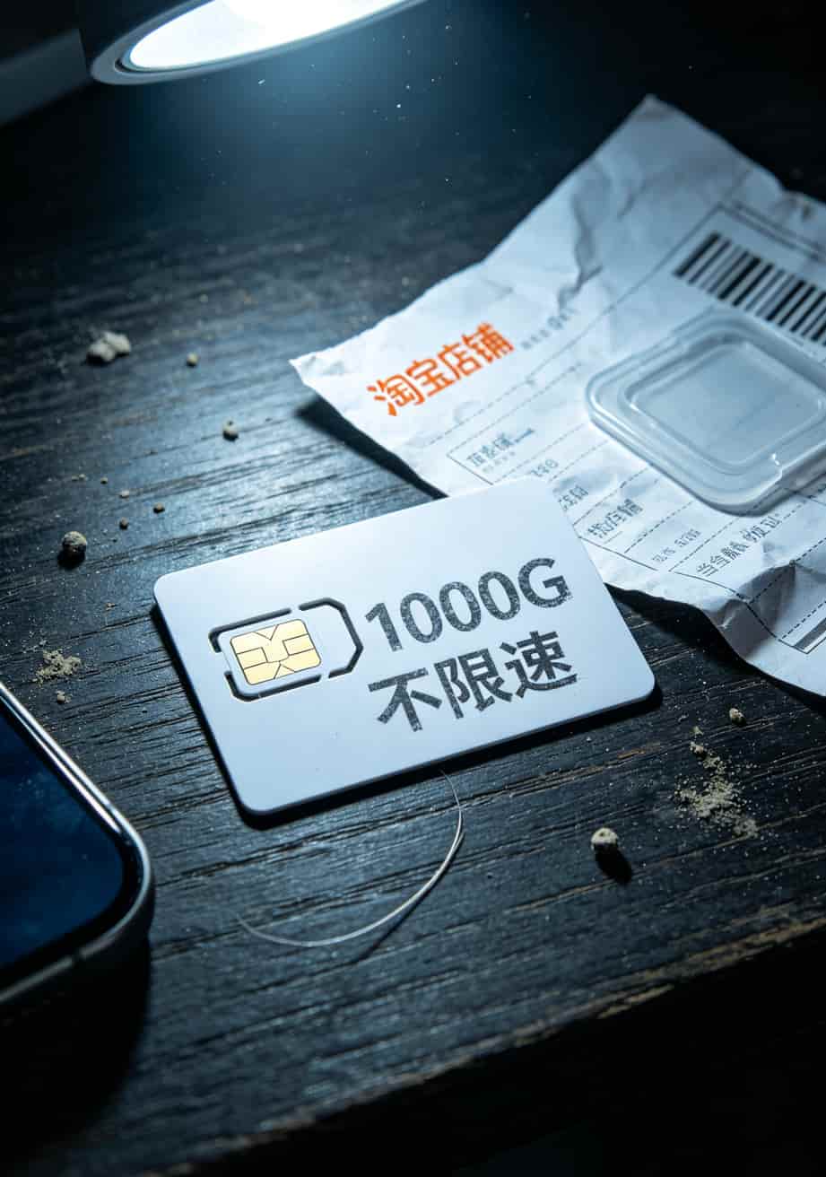 流量很卡的原因是什么?我跟中兴随身WiFi死磕两年,终于搞明白了(附10个避坑实操) 淘宝上19.9元1000G的廉价流量卡实物照片