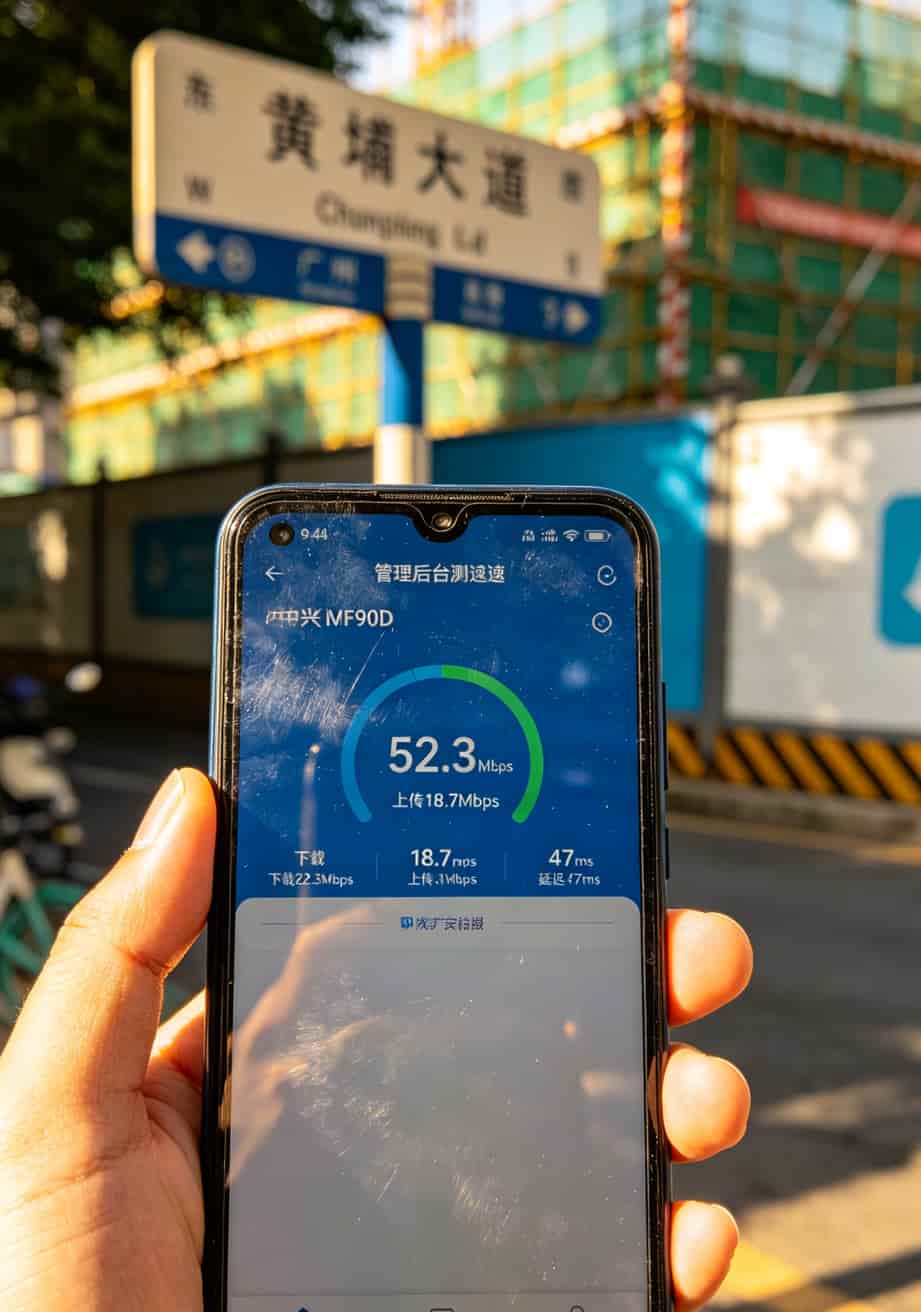 老赵在工作室测试中兴随身WiFi和流量卡的真实场景