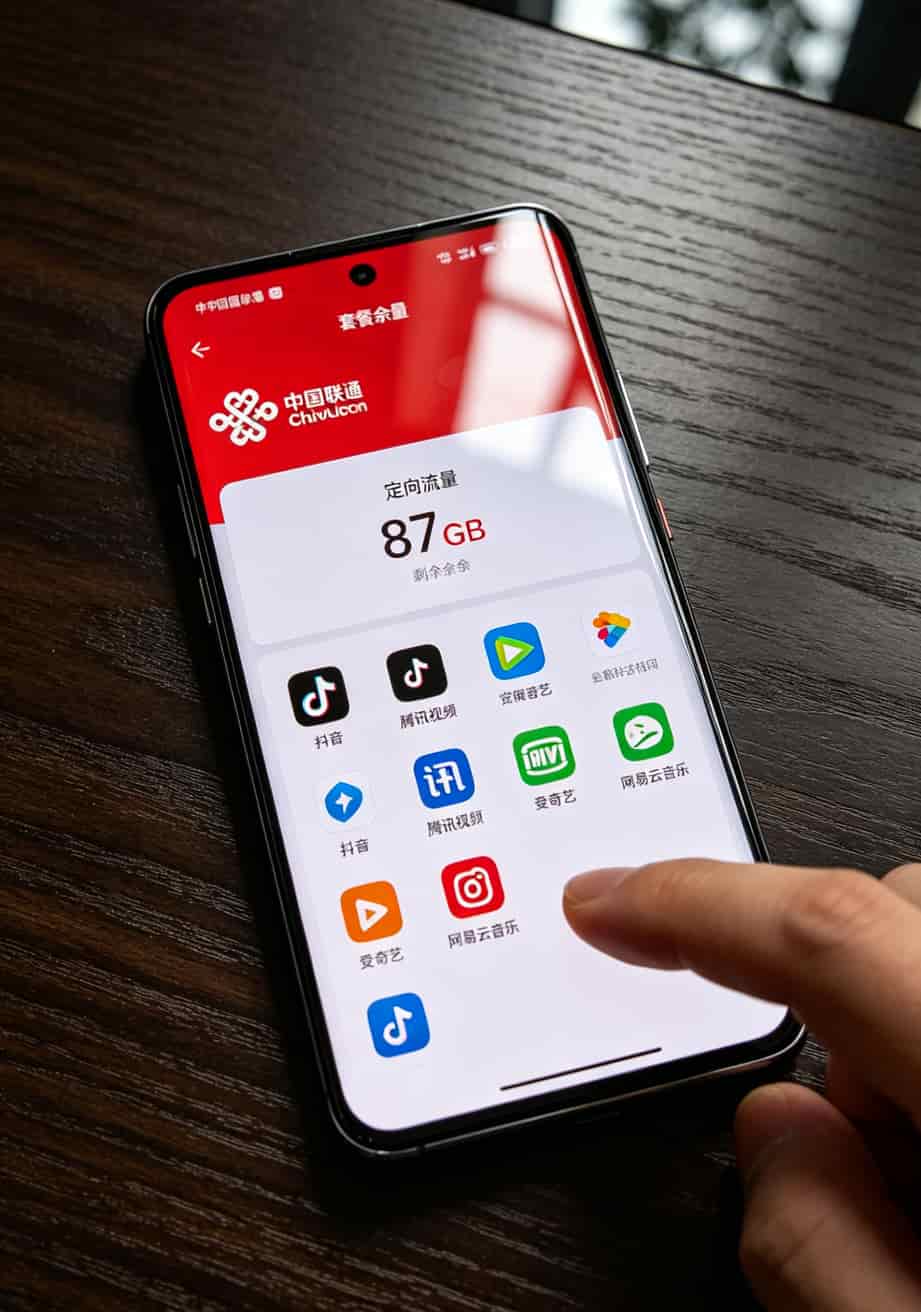 搬家五次才搞明白:定向流量卡中国联通配随身WiFi,一年省下一千块 联通手机App套餐余量截图显示定向流量剩余87G
