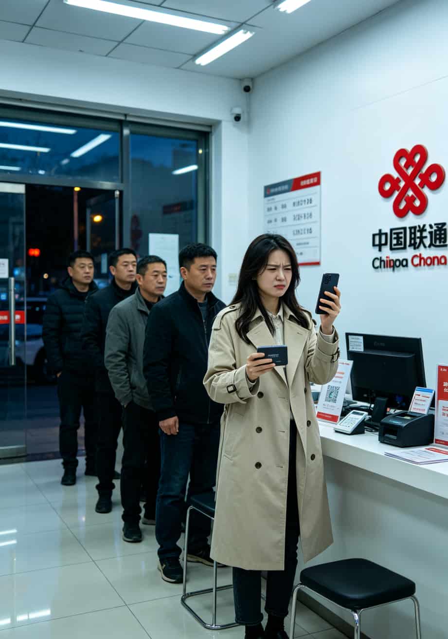 中兴随身WiFi到期别续费!2026年5元流量卡套餐推荐(真实踩坑账本) 联通营业厅排队办理业务的场景,用户手持中兴随身WiFi