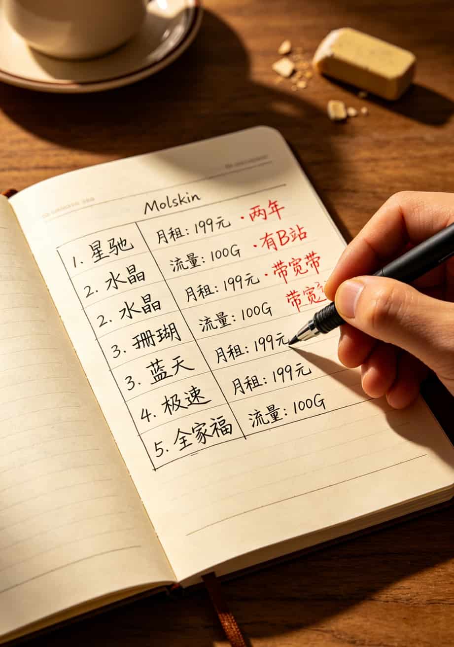 办张电信流量卡到底要花多少钱?我帮人大30多个学生查账单,总算摸清了 六款主流电信流量卡套餐参数对比表格