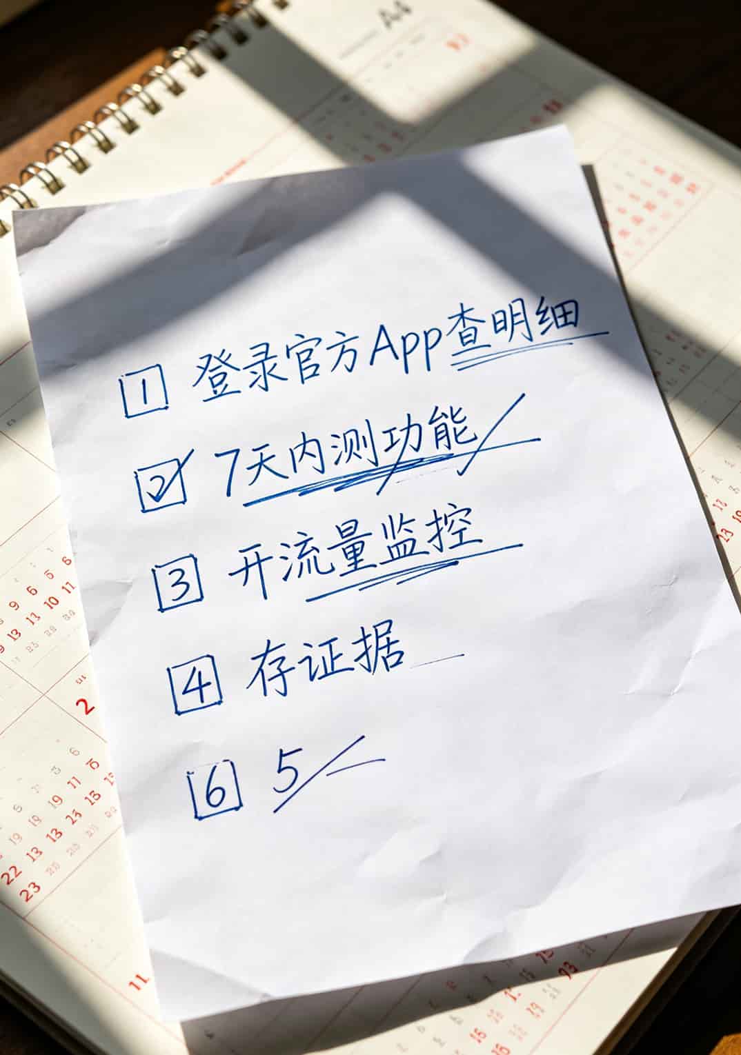 19元188g流量卡是真的吗?说实话:真的存在,但不是你想的那样 六步操作清单截图,每一步旁边打勾示意