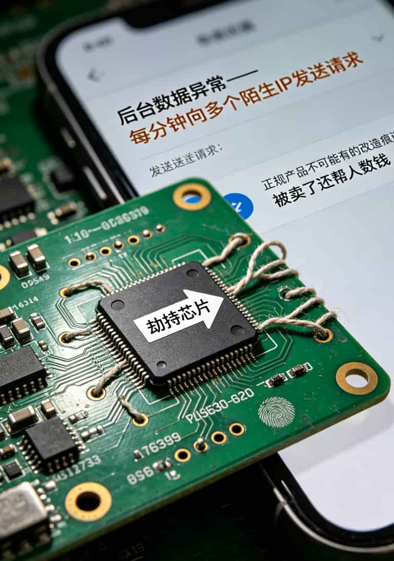 420g流量卡能用多久?我卖了6年流量卡,实话告诉你:重度用20天,省着点5个月 随身WiFi主板上的流量劫持芯片位置标注