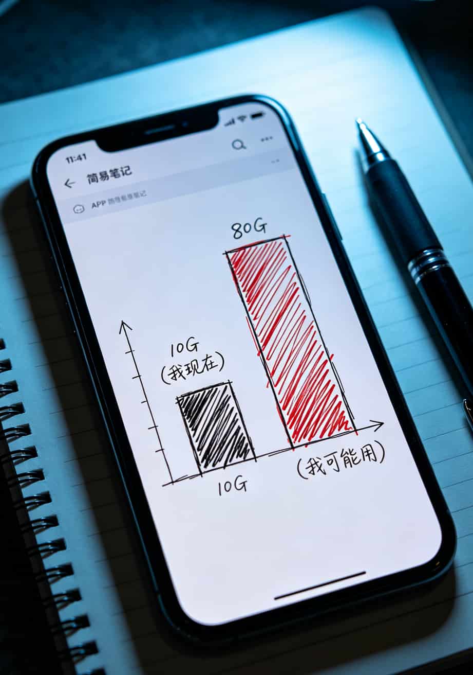 办什么卡便宜流量多?2026流量卡终极避坑指南 | 联通29元103G实测一年没翻车 手机流量使用柱状图,显示月均10G与80G的对比差距