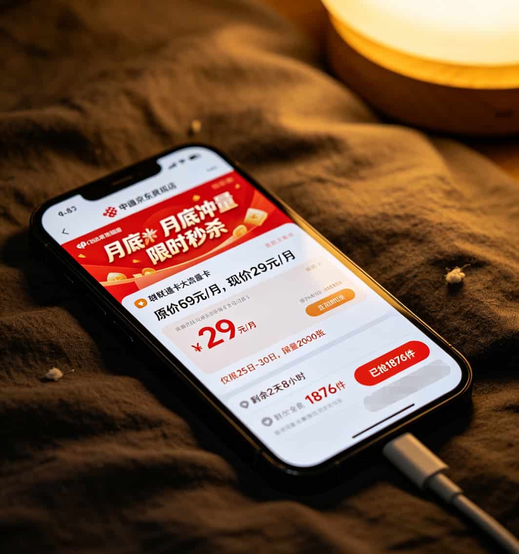 老张实测!联通卡大流量卡配随身WiFi,网速到底能快多少?(答案在50字内) 月底冲量卡的活动截图,月租比平时便宜一半