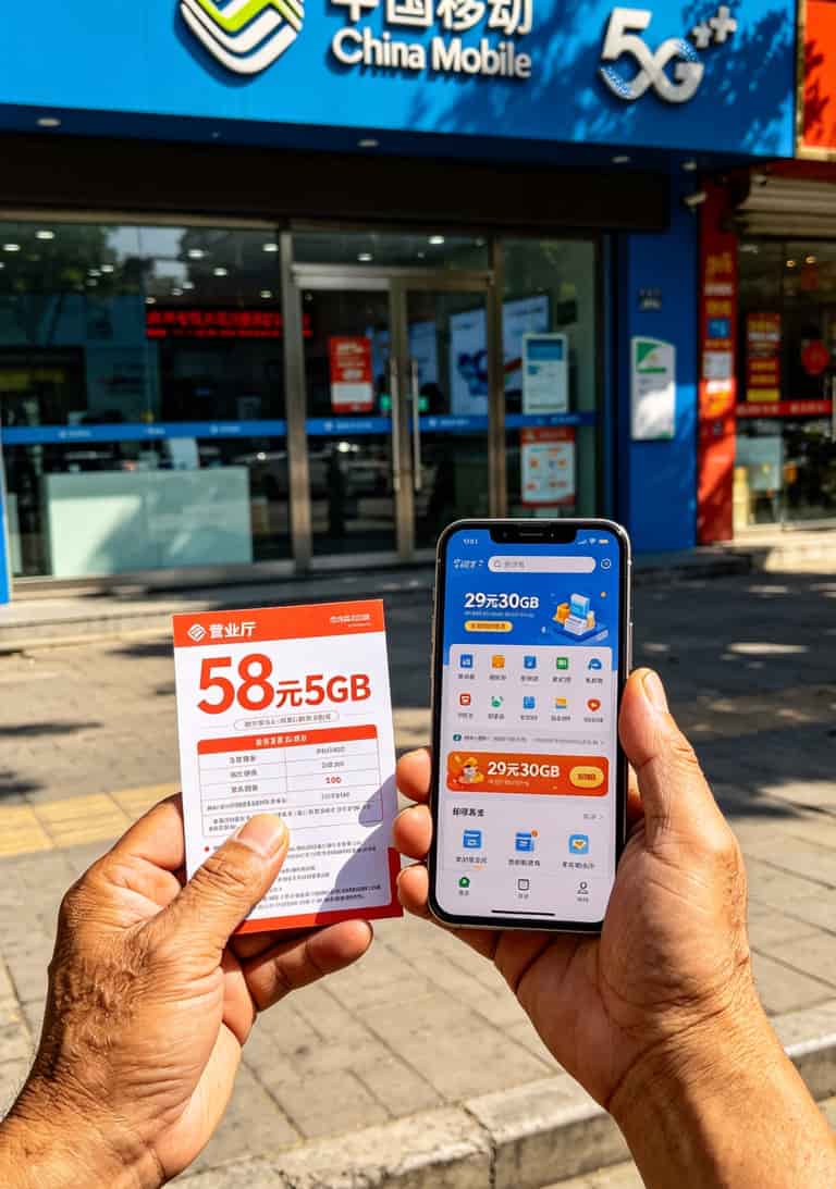 22卡流量多少钱?实测8张卡后我劝你别信“19元100G” 线上官方店与线下营业厅套餐对比图